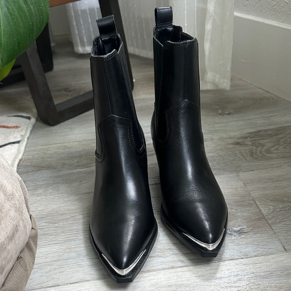 Marc Fisher Black Pryce Ankle Boots - Picture 3 of 8